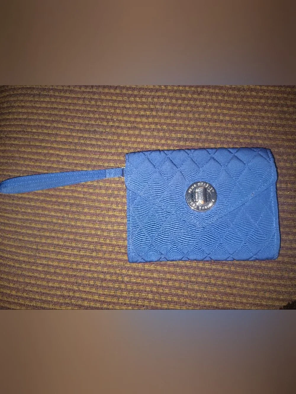 Vera Bradley Quilted Blue Wristlet Wallet -